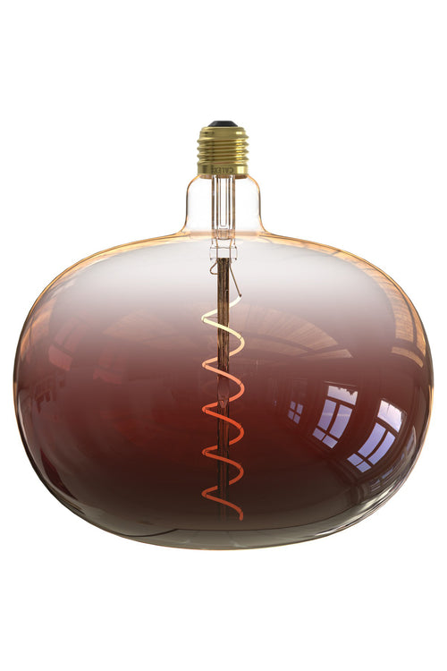 Oval Spiral Filament Red Gradient Light Bulb - Dimmable
