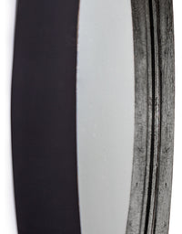 Circular Deep Frame Nickel Mirror 80 cm
