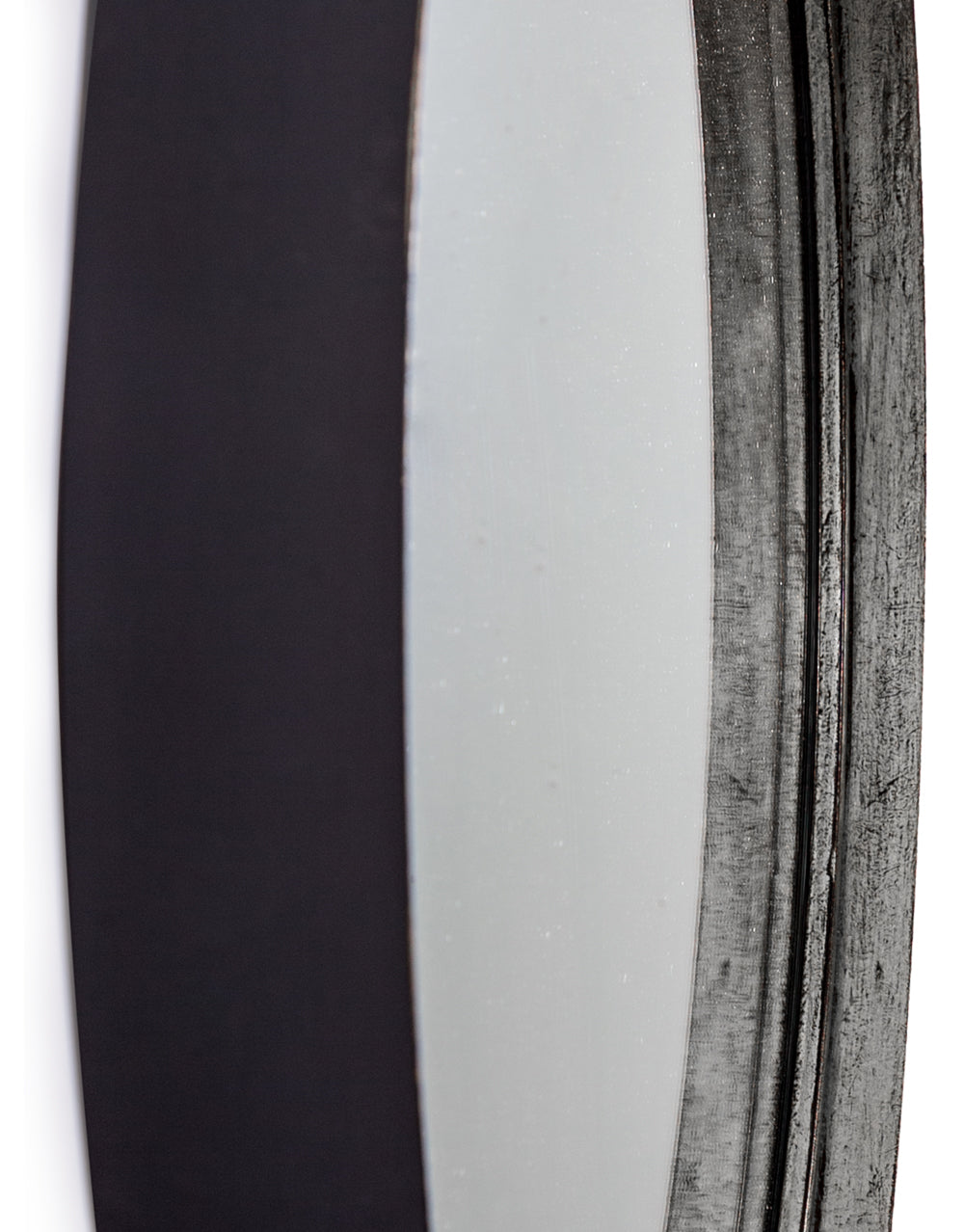 Circular Deep Frame Nickel Mirror 80 cm