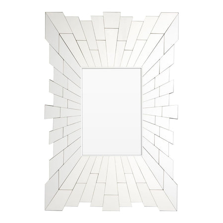Glass Shard Grey Mirrored Mirror 130 cm