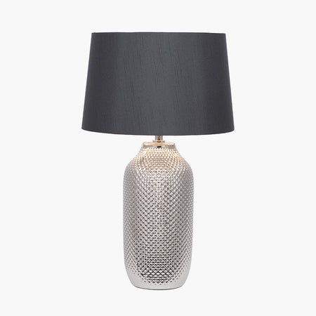 Woven Grey Ceramic Lamp 75 cm