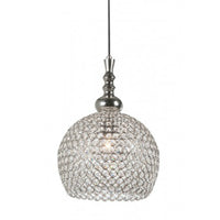 A really sparkly crystal disc pendant, give a high end look on a smaller scale, great bedroom, hall, any smaller space that needs a lift - this is the light.  H: 40 cm W: 28 cm