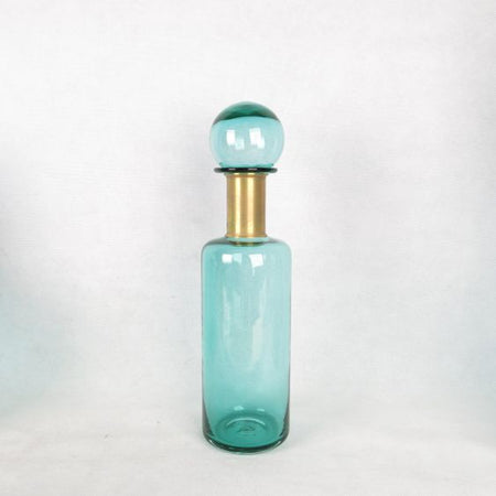 Slim Blue Glass Apothecary Bottle