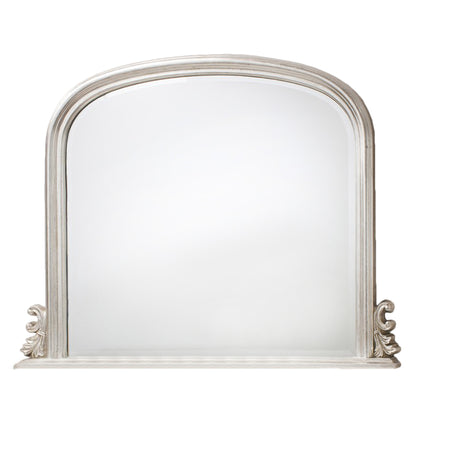 Ornate Mirror - Overmantle - White - 126 cm