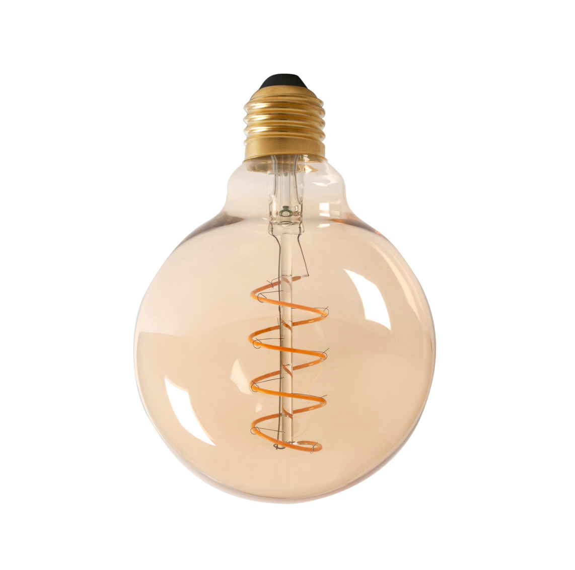 9cm Dimmable LED Globe Spiral Filament Bulb - E27 (Tinted) 4w