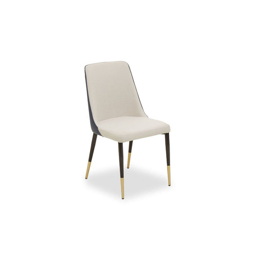 White Dining Chair With Tapered Back