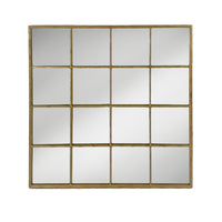 Gold Square Window Mirror 110 cm x 110 cm