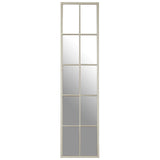 Tall, very narrow silver painted window mirror, great stairwell mirror and perfect in a dark corner, will just add light and depth to any space.
