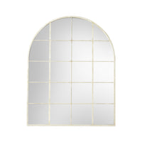 Distressed White Arched Window Mirror 95 cm x 75 cm