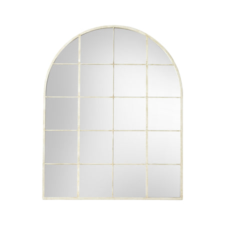 Gilt Metal Arched Window Mirror 91 cm
