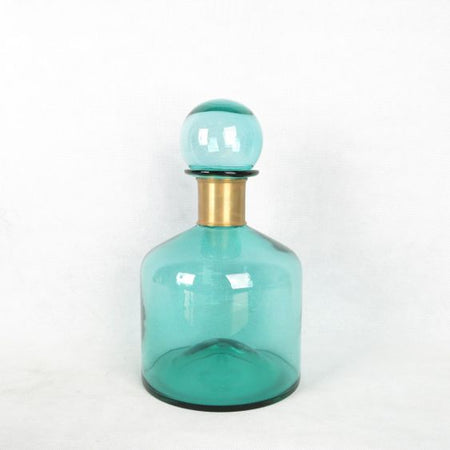 Vintage Soft Green Glass Bottle / Vase - 37cm