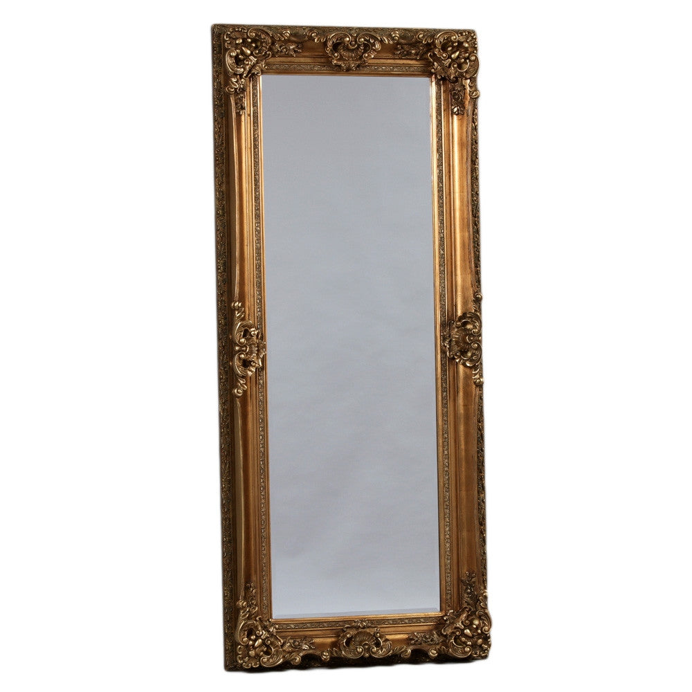 Tall Burnt Gold Ornate Mirror 195 cm