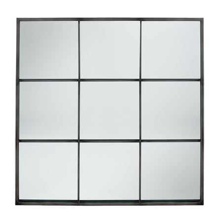 Brushed Gilt Window Mirror 122 cm