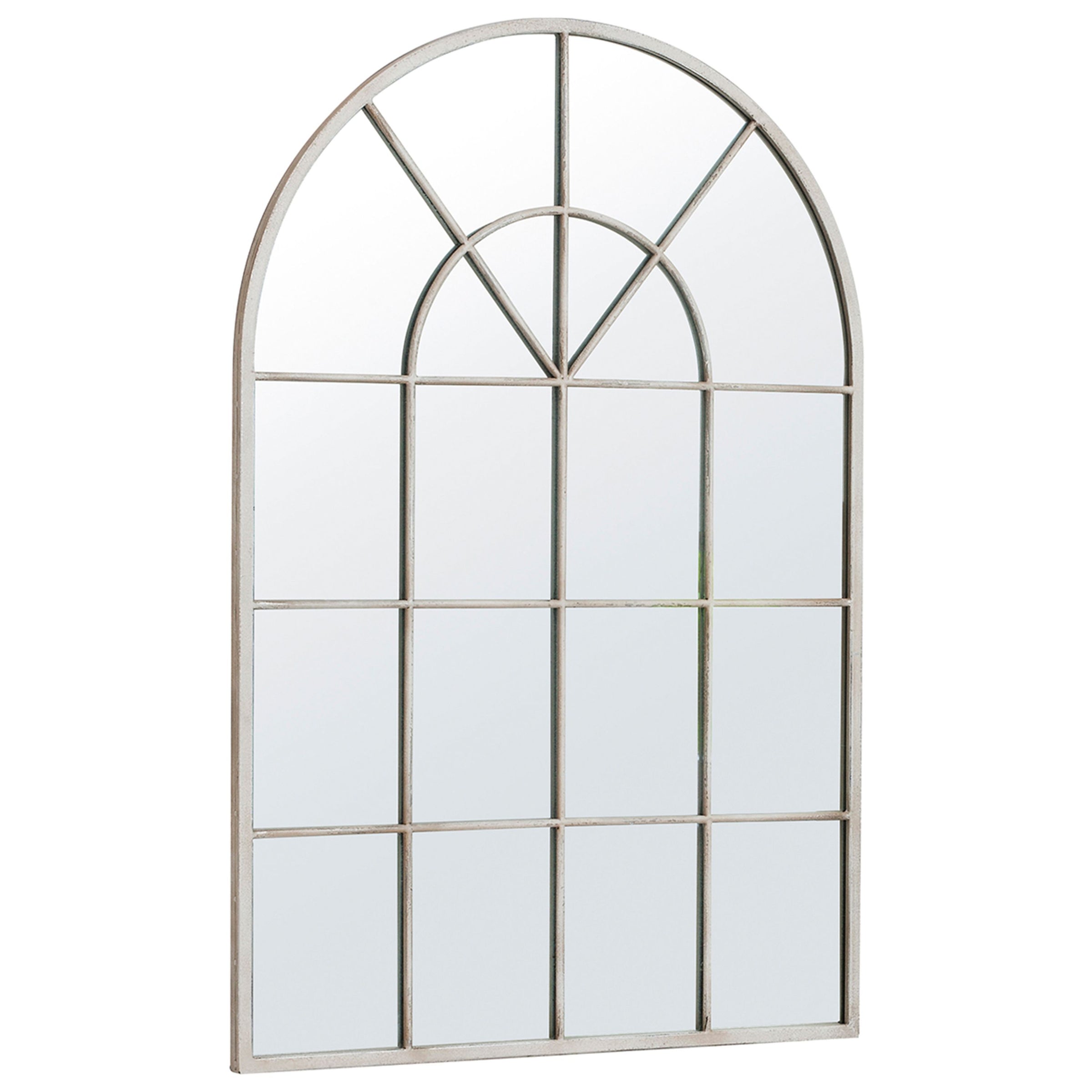 White Arched Window Mirror 90 cm x 60 cm