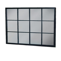 Black Metal Window Mirror 120 cm x 80 cm