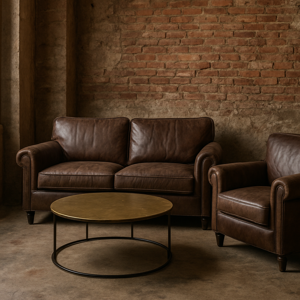Pale wood and brushed gilt coffee table.