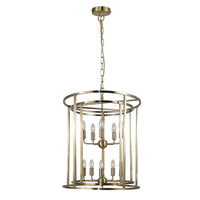 Tall Ten Light Antique Brasss Lantern