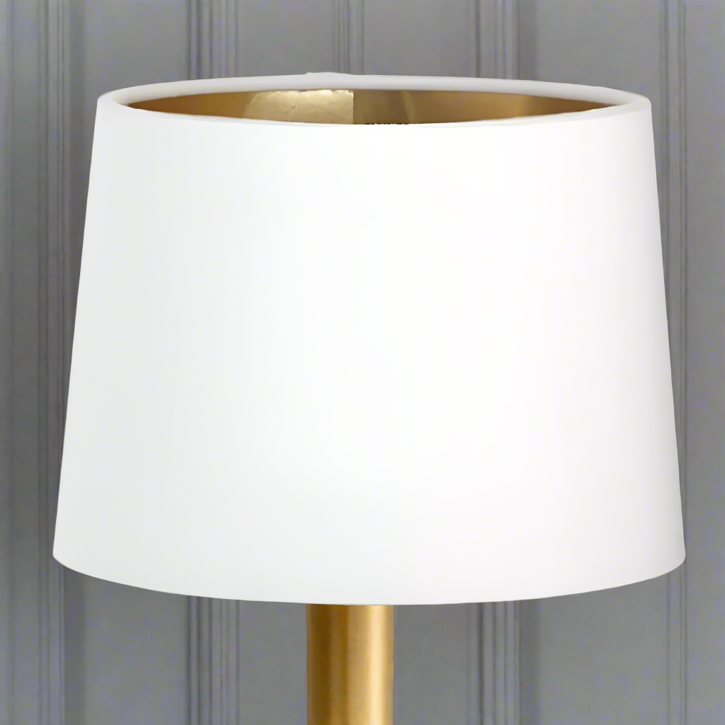 15 cm Clip Shade with Gold Lining - White/Brown/Charcoal