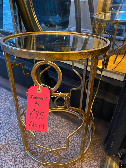 Mirrored Top Side Table  REDUCED