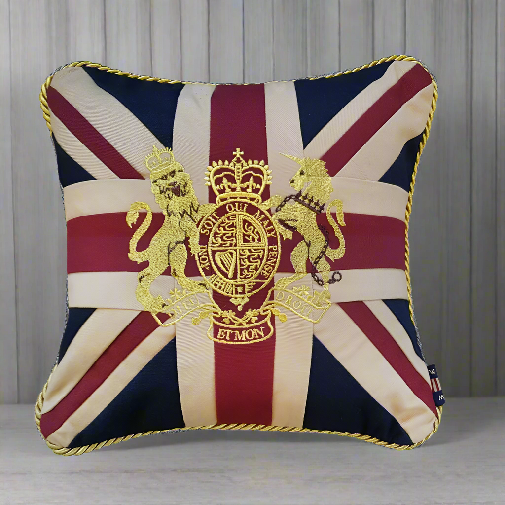 Iconic Union Jack crested cushions add a very British feel to any interior, making them a perfect gift.&nbsp; Union Jack cushions add interest and colour to the plainest of sofas.&nbsp; Decorative, Union Jack cushions are always fashionable and add a great decorative edge to an interio