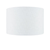 White Linen Lampshade Drum 25cm