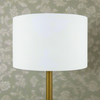 White Linen Lampshade Drum 25cm