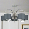 Flush Silver 5 Light Chandelier