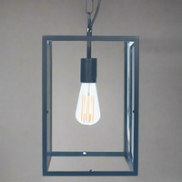 Black & Glass Hall Lantern H: 32 cm