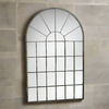 Black Arched Window Mirror H: 77 cm W: 49 cm