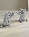 Silver Mice Candle Holders / Pair