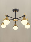 Gilt Opaque Globe Semi-Flush 53 cm