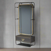 Metal Mirror with Drawer - 100cm