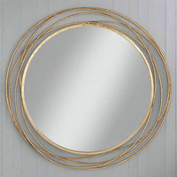 Round Gold Swirl Mirror 90 cm