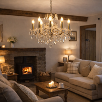 Crystal Chandelier Gold 8 Light