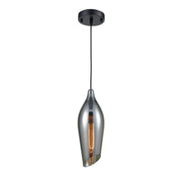 Long Smoked angled cut glass Aerial pendant, stunning asymmetric design to this contemporary pendant. Jeweled colours adding glamour to kitchen islands to dining rooms.