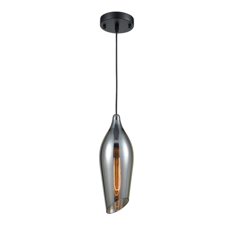 Long Smoked angled cut glass Aerial pendant, stunning asymmetric design to this contemporary pendant. Jeweled colours adding glamour to kitchen islands to dining rooms.