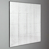 Square Aged Glass Window Mirror 120cm