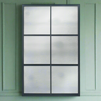 Aged Glass Window Mirror 110x70 cm