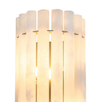 Alabaster and Brushed Bronze Wall Light 30 cm