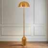 Dome shaded floor lamp, a tall gilt meta floor lamp in a reflective antique brass colour. Contemporary lines in a classic shaped light. Great in a bedroom or sitting room to give extra light and atmosphere to your space.


H: 152 cm W:&nbsp; 40 cm D: 40 cm