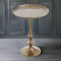 Antique Brass Side Table 54 cm