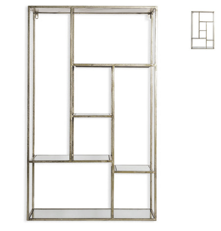 Tall Wood and Metal Shelving Unit H200cm