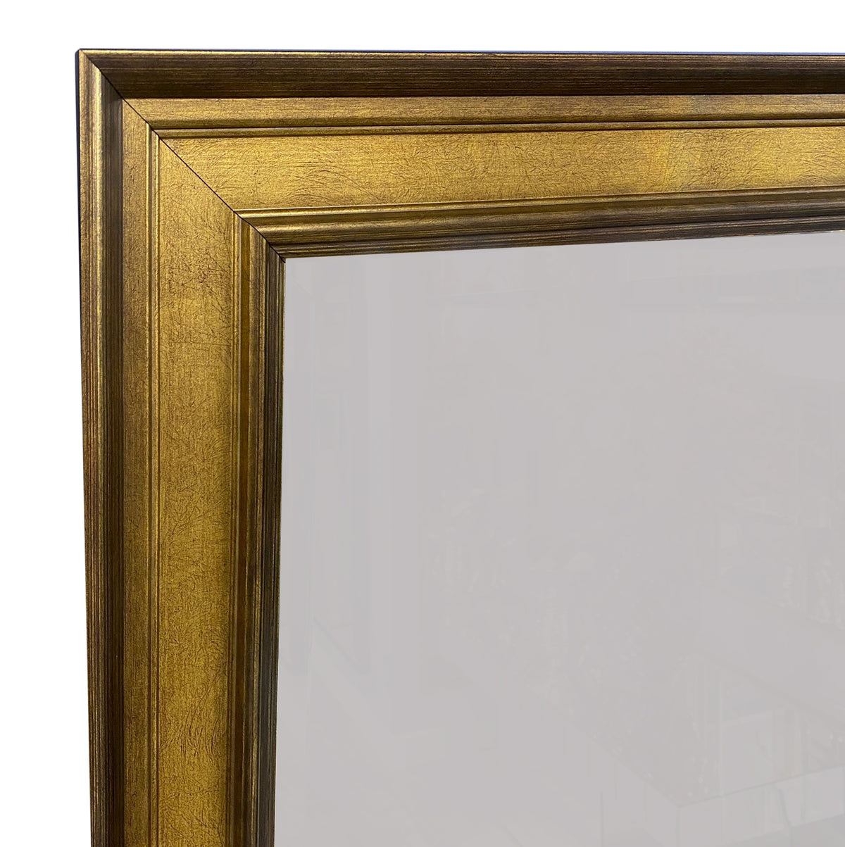 A beautiful antique gold framed mirror, a statement mirror in any room adding light and perspective with a simple frame. This mirror can be made bespoke for you in the following sizes.