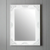 Antique White Ornate Mirror 113cm