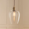 Antique Brass & Clear Glass Pendant