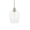 Antique Brass & Clear Glass Pendant