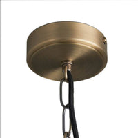 Antique Brass Metal & Glass Lantern Light