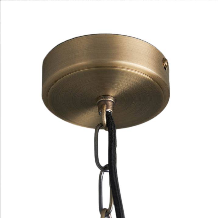 Antique Brass Metal & Glass Lantern Light