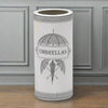 Antiqued White Ceramic Umbrella Stand