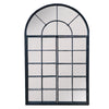 Black Arched 'Door' Window Mirror 115 cm